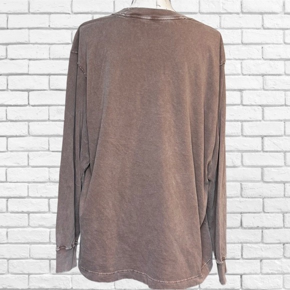 Abercrombie & Fitch Soft A&F Essentials Long Sleeve Tee Brown XL - Picture 3 of 6